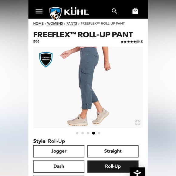 KUHL Freeflex Roll-up Pant - Picture 4 of 4